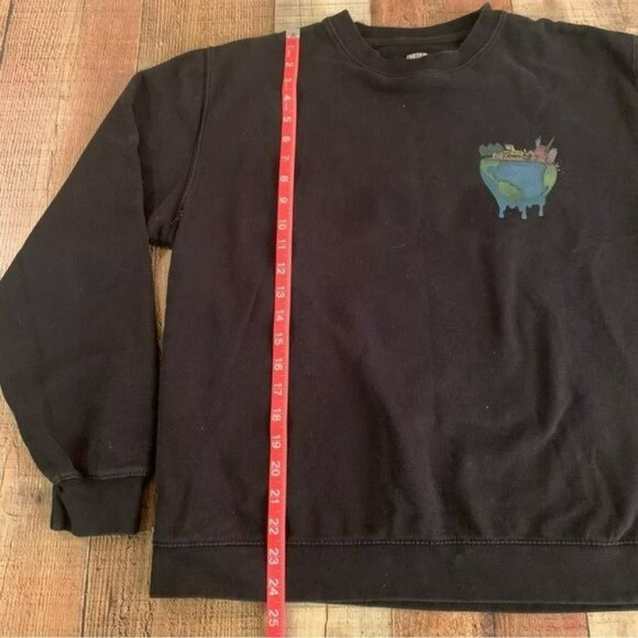 Black market Vikings womens environmentalist pull over sweatshirt in black -L - Picture 3 of 7